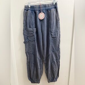 Umgee Blue Joggers with Pocket Detail